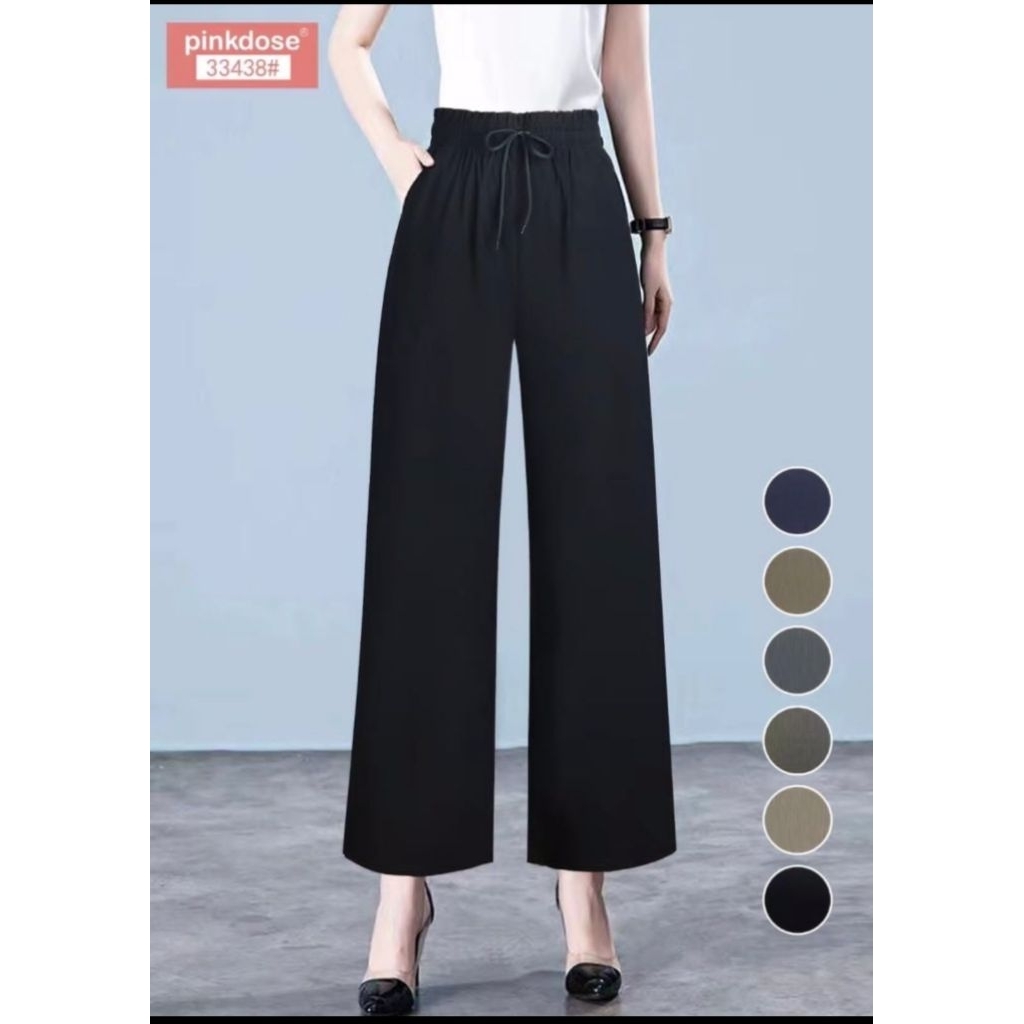 celana bahan jatuh pinkdose