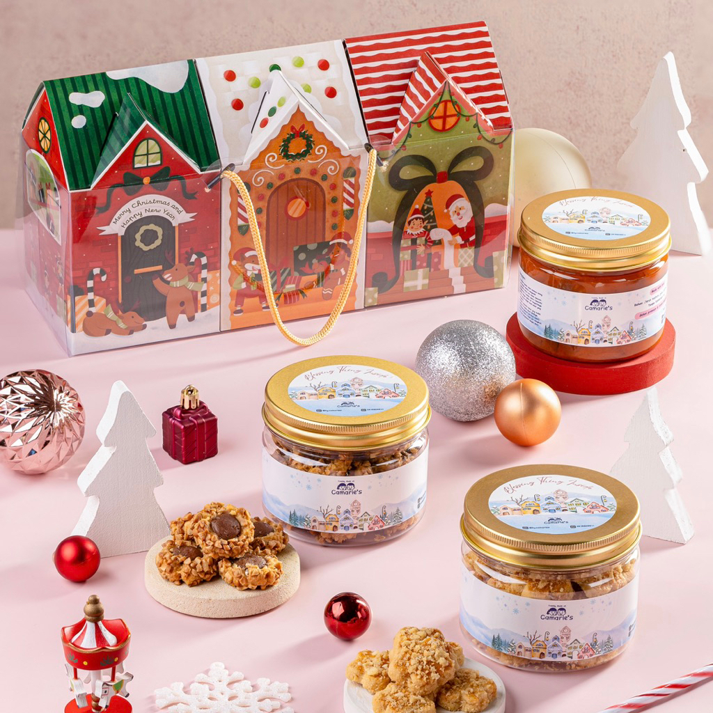 Three House - Hampers Cookies / Kue Kering premium - Hampers Natal / Hampers Christmas / Hampers Med