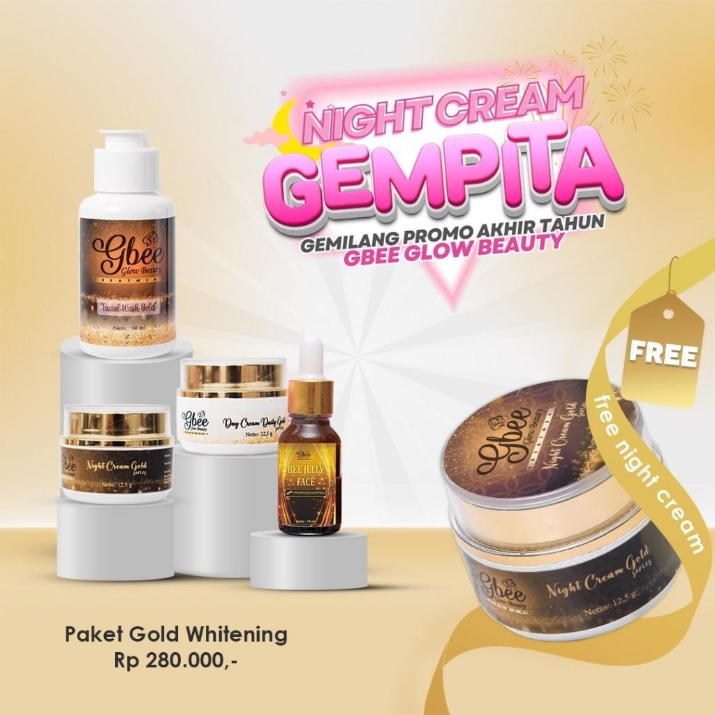 Gbee Glow Beauty Paket Gold Whitening Paket Skincare Gbee