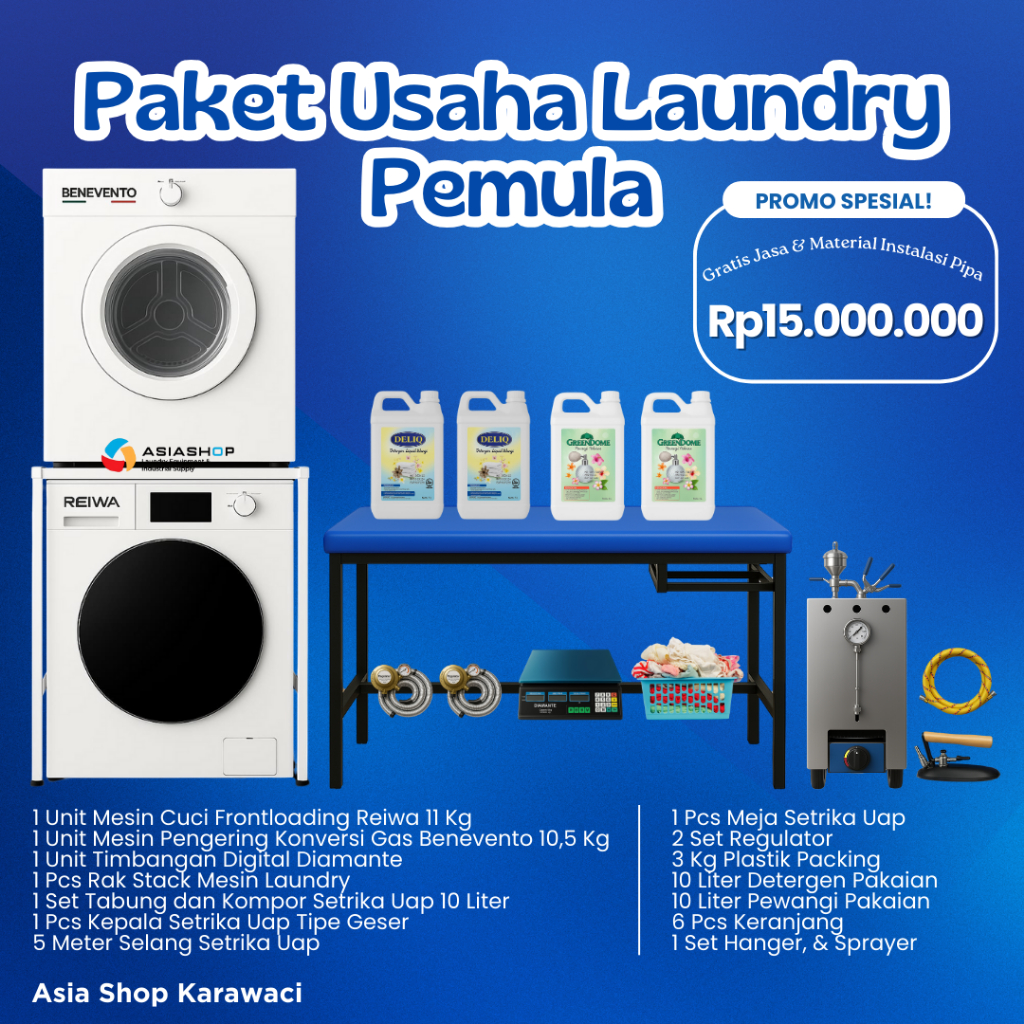 Paket Usaha Laundry Murah Siap Mulai Usaha Laundry dengan Modal Terbatas Mesin Pengering Dryer Mesin