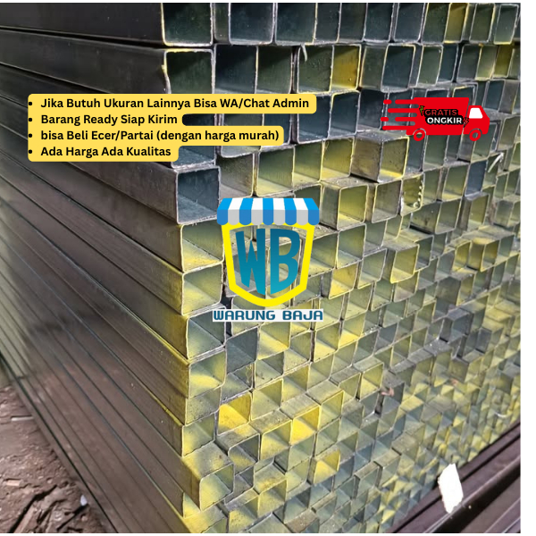 Hollow Galvanis 15 x 35 x panjang 6 meter - holo galvanis - besi murah - warung baja