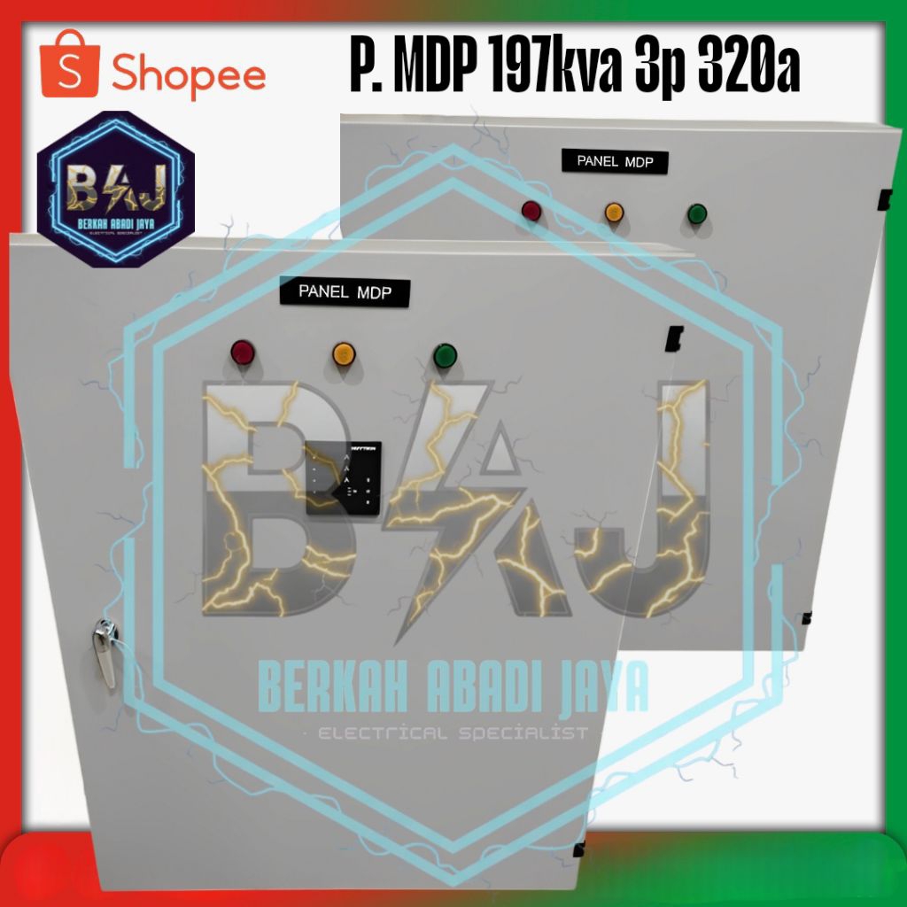 panel MDP 197kva 3phase 320a digital meter