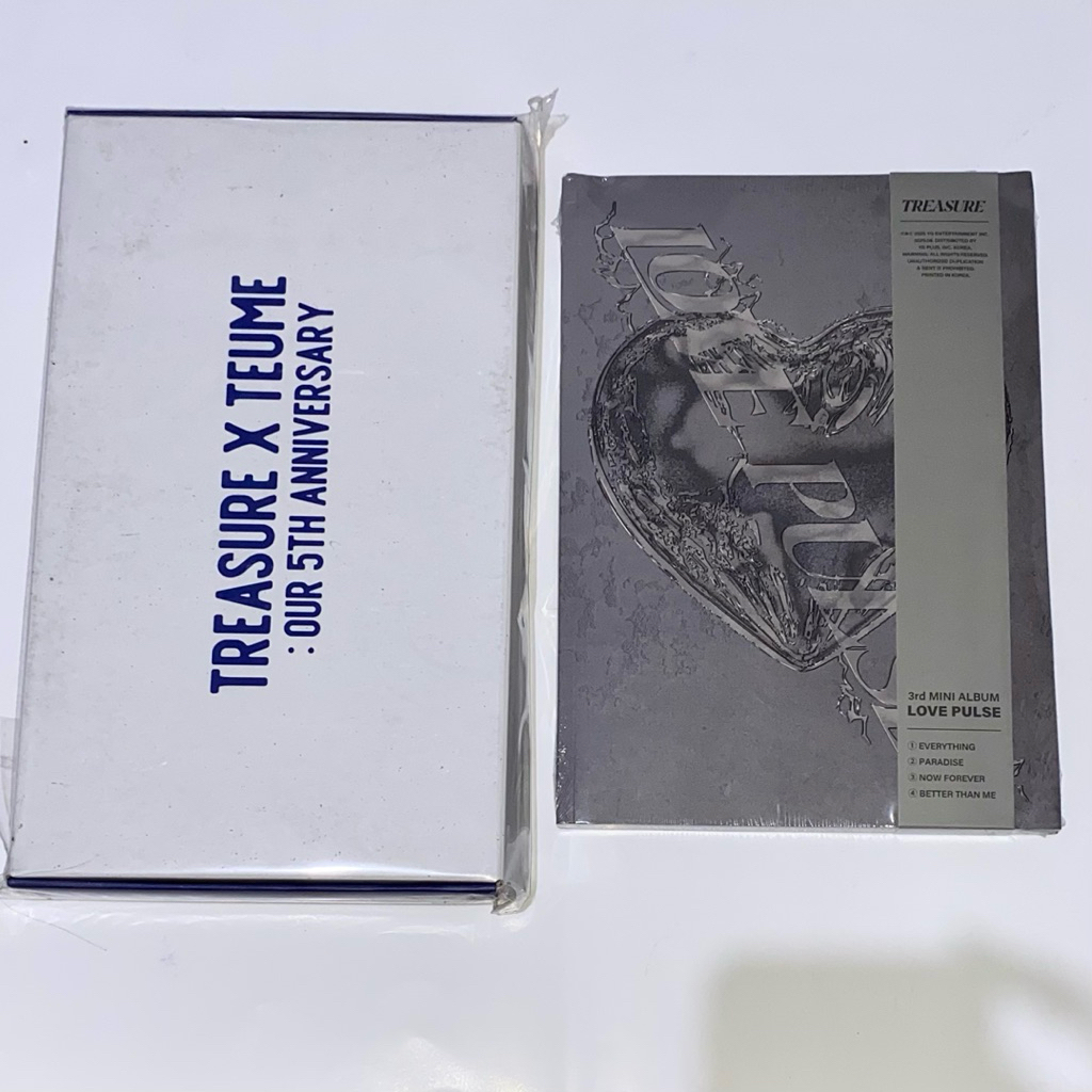 ALBUM TREASURE PHOTOBOOK LOVE PULSE METAL VER SEALED, TRUZ ID PHOTO LAWOO CHILI ROMY, TRUZ HIKUN BAB