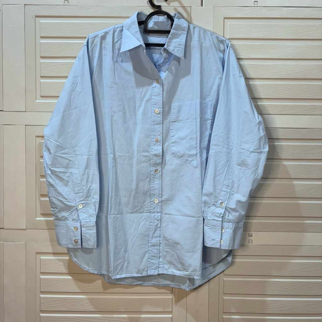 [ Preloved ] ZARA - Kemeja Wanita Blue Shirt Oversized