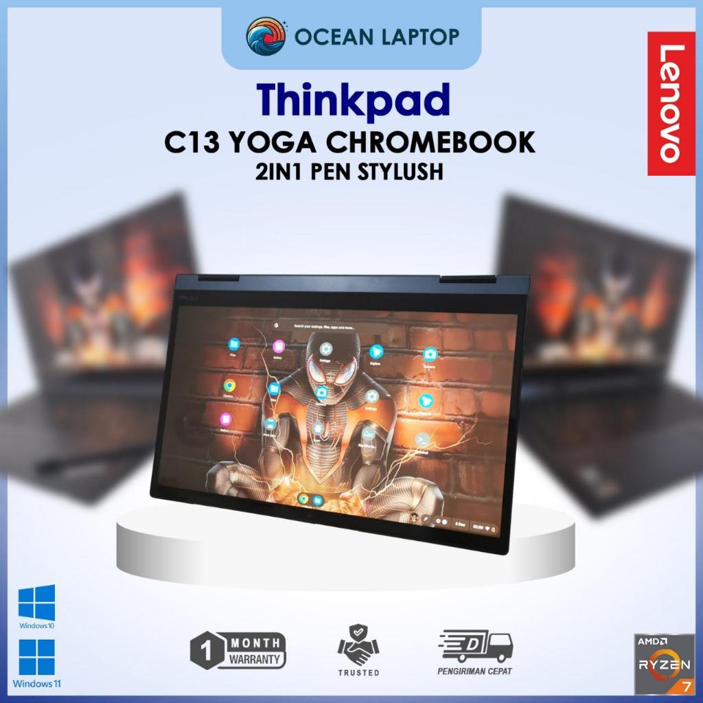 Lenovo Thinkpad C13 Yoga Touch Chromebook Ryzen 5 3500C RAM 8GB SSD 256GB Bergaransi