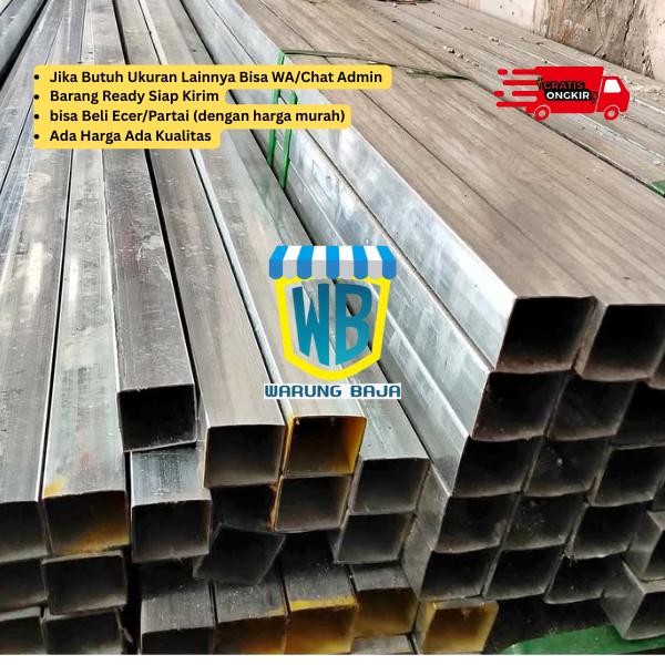 Hollow Galvanis 20 x 40 x panjang 6 meter - holo galvanis - besi murah - warung baja