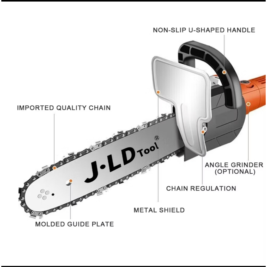 Chainsaw Adaptor JLD 12 inch Mini Chainsaw Gerinda