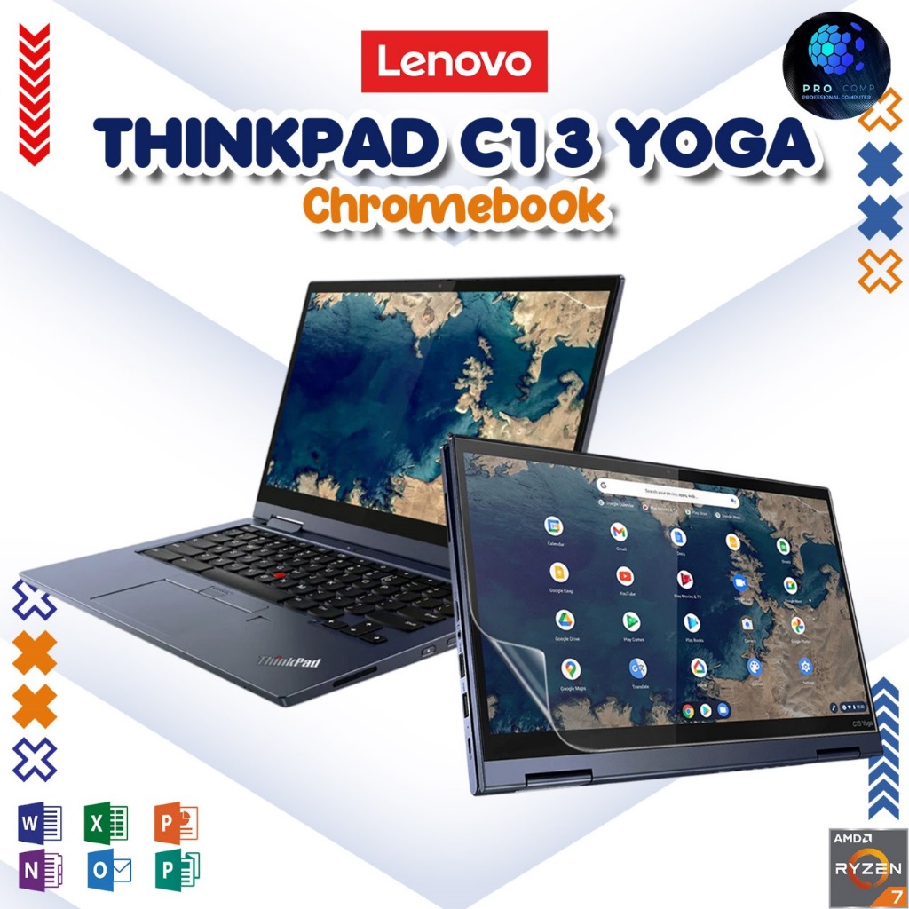 Lenovo Thinkpad C13 Yoga Touch Chromebook Ryzen 5 3500C RAM 8GB SSD 256GB Bergaransi