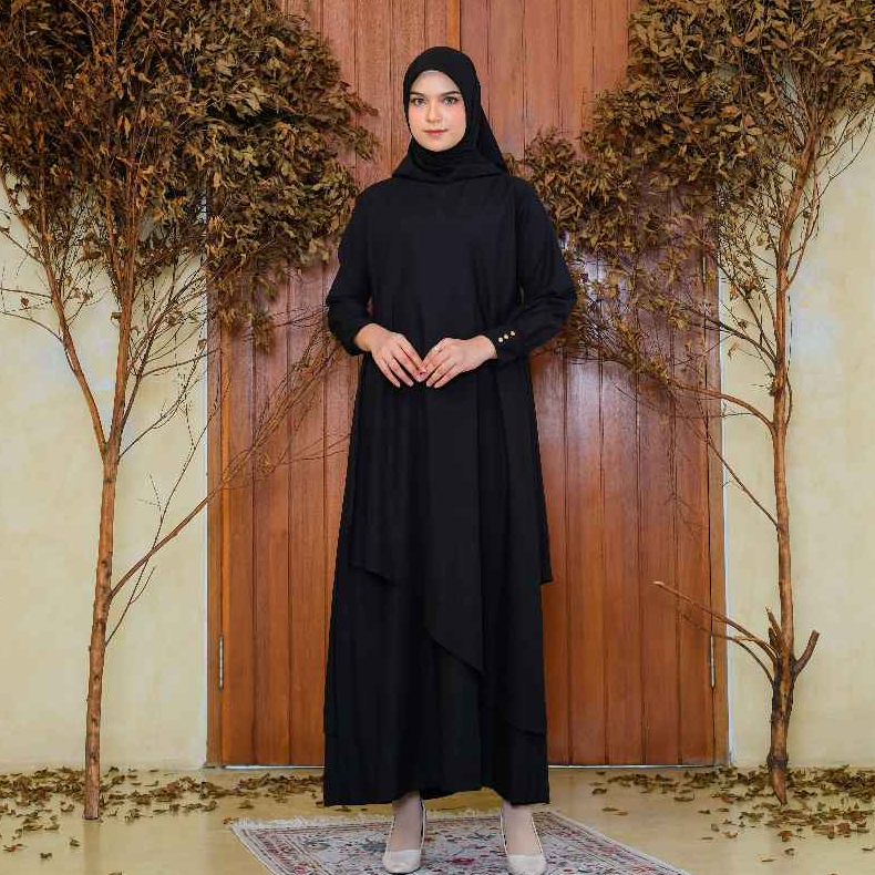 RILLEY - Gamis Rayon Mirava | Gamis Wanita Polos Bahan Adem Rayon Cotton