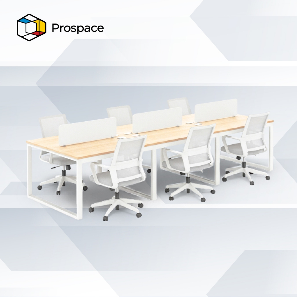 PROSPACE Paket Meja Kerja ZYZ017 dan Kursi Kerja BGY004 Office Chair Workstation Set Furnitur Kantor