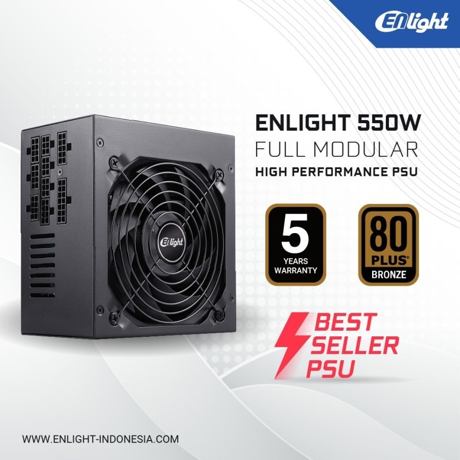 Power Supply Enlight 750W 650W 550W BRONZE 80+ Full MODULAR - PSU Enlight 550watt 650watt 750watt