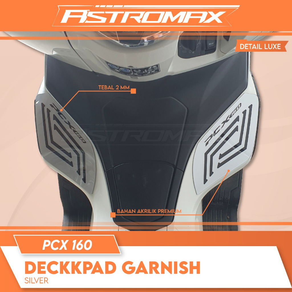 DeckKPad Cover Pcx 160 Garnis Kanan kiri aksesoris motor honda Akrilik