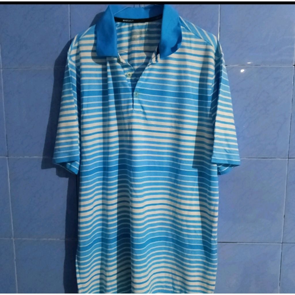 adidas polo golf salur biru putih
