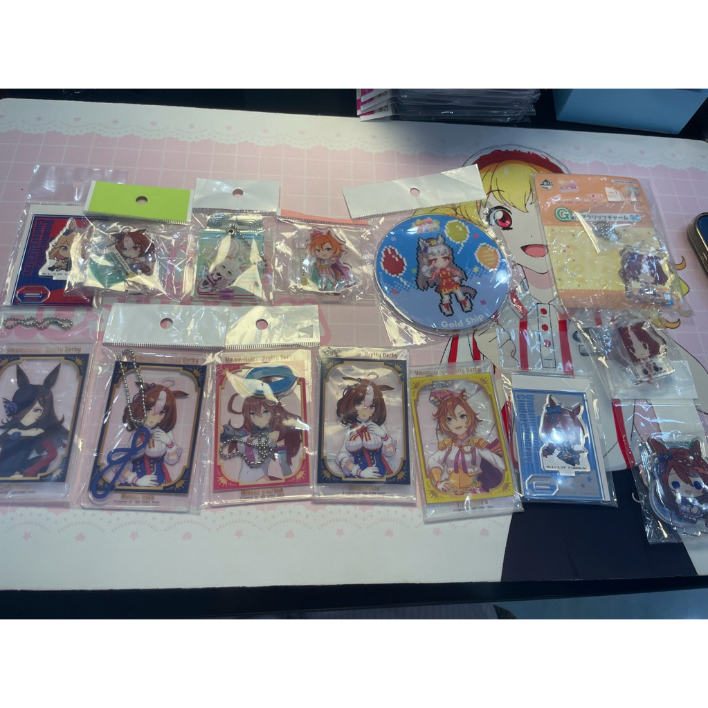 Uma musume Pretty Derby Acrylic Ganci keychain Stand Meisho Doro Gold Ship Super Creek Tm Opera O Bi