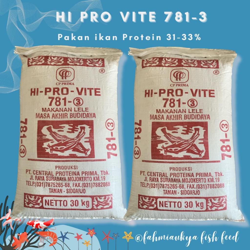PAKAN IKAN MURAH (PAKET 30 KG 1 SAK ) PAKAN IKAN HI PRO VITE 781-3 Pakan Ikan Lele Nila Gurame Patin