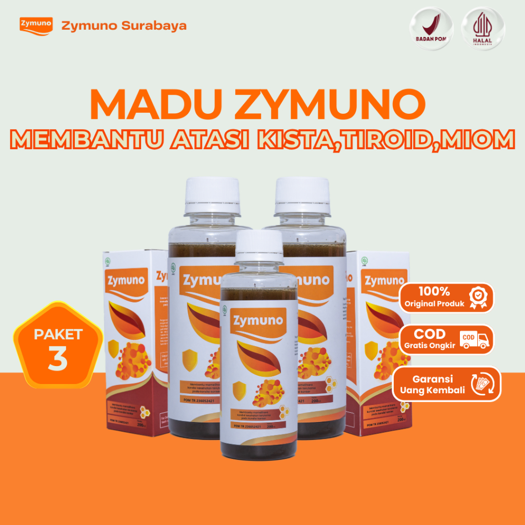 Zymuno - Solusi Atasi Tiroid, Miom & Kista Original 3 Botol