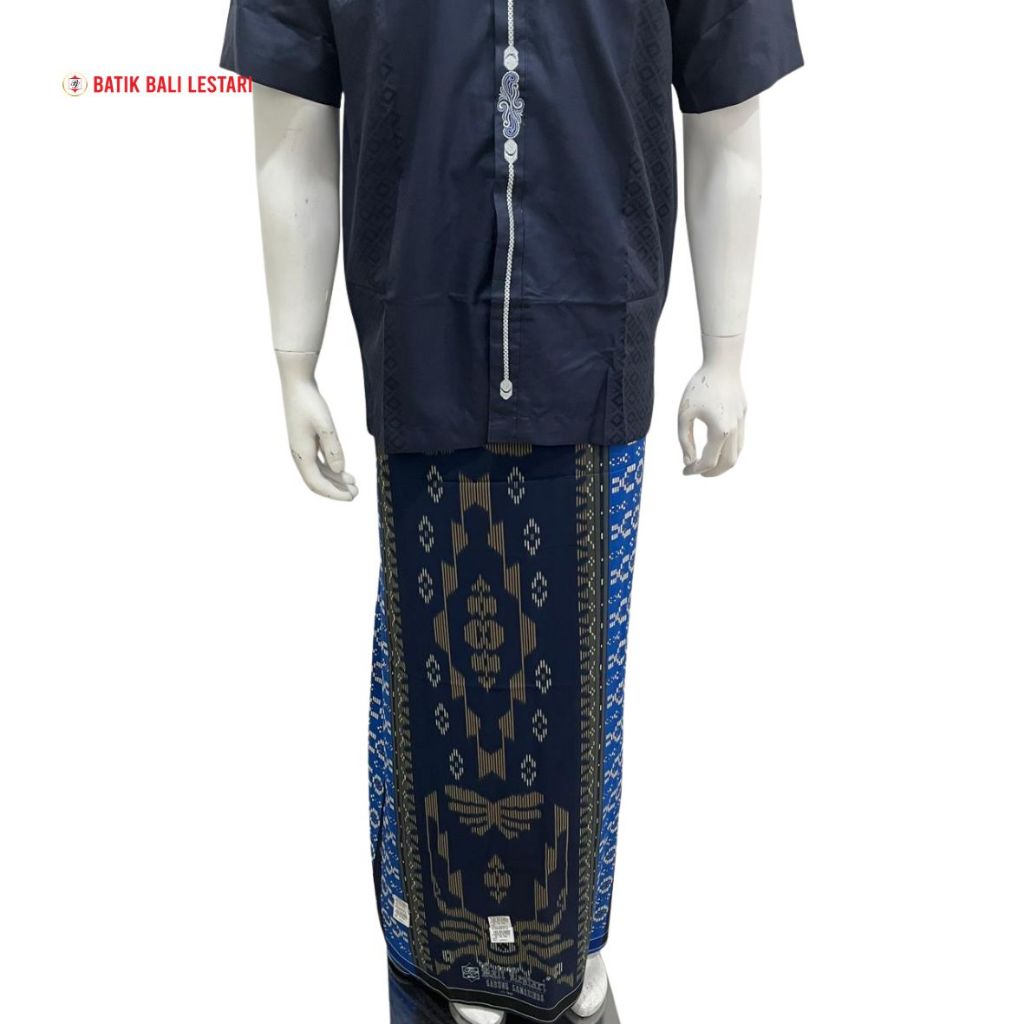 Batik Bali Lestari Sarung Samarinda Harum Cendana Navy (SR0303)