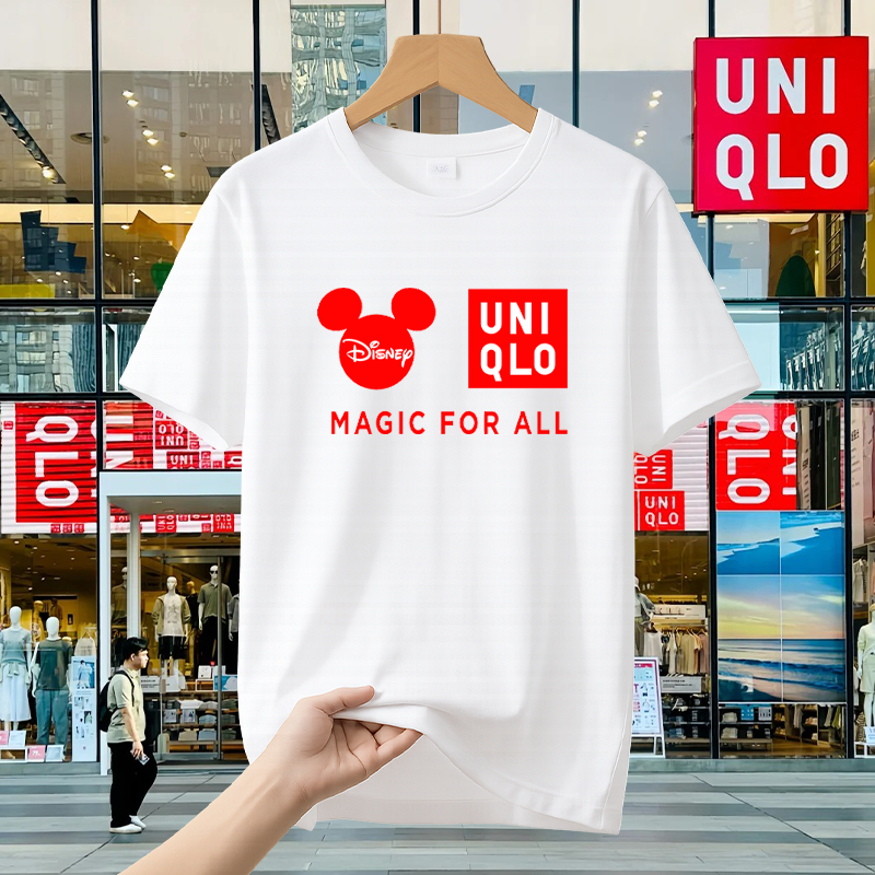 100% Original - UNIQLO Kaos Pria/Wanita 100% Cotton Premium Lembut Adem Harian