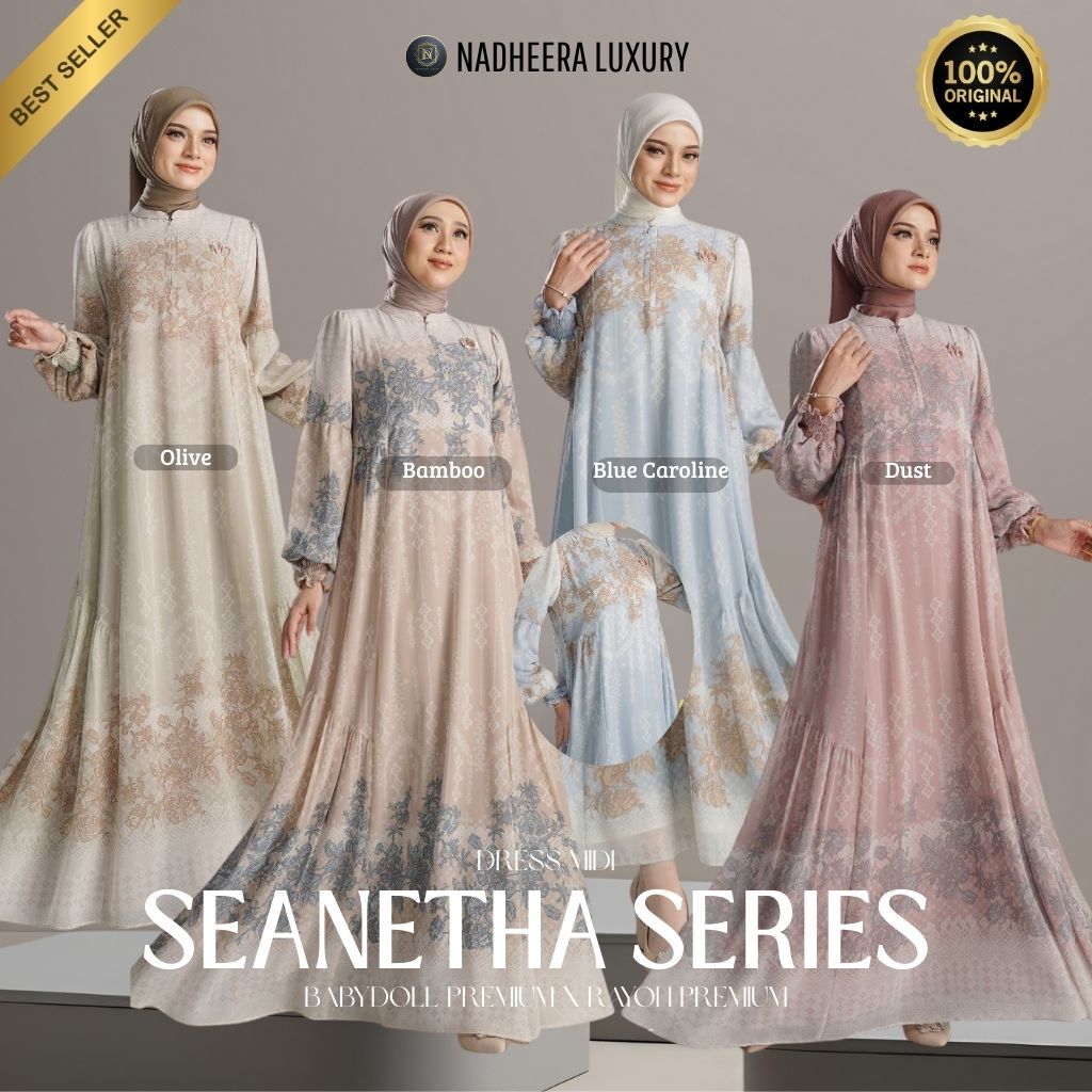 READY BISA COD // SEANETHA SERIES NADHEERA LUXURY TERBARU // NADHEERA LUXURY TERBARU // //  GAMIS HA