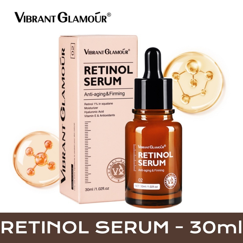 VIBRANT GLAMOUR All Skin Retinol Cream Wajah + Retinol Serum Wajah Anti Aging Perawatan Kulit Wajah