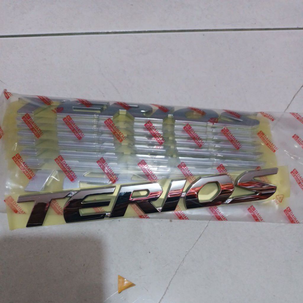 emblem tulisan all new TERIOS ORIGINAL
