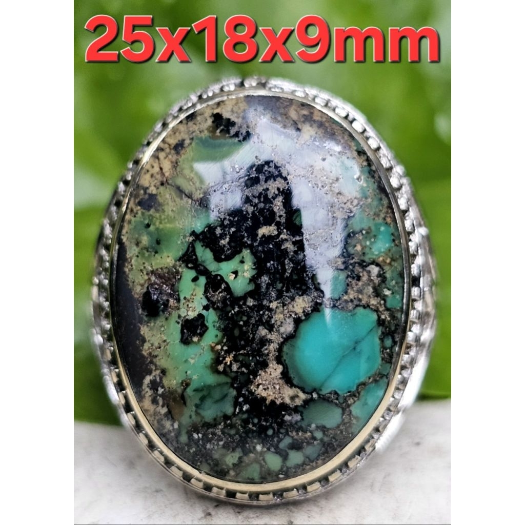 Natural Pirus Persia Gradasi Hijau Tua Ceplok Serat Padas