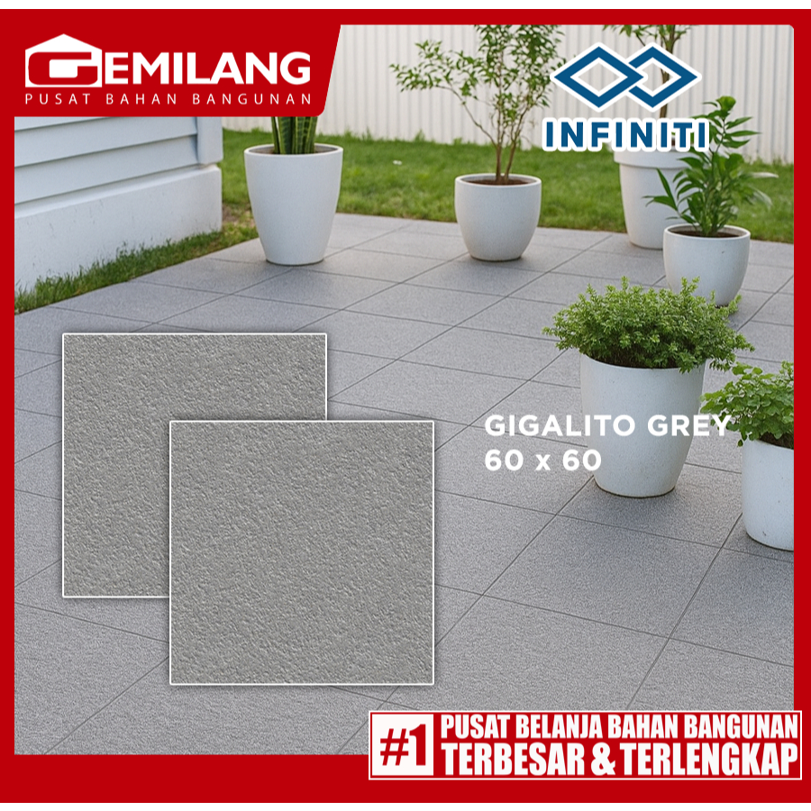 INFINITY GRANIT GIGALITO GREY 60 x 60