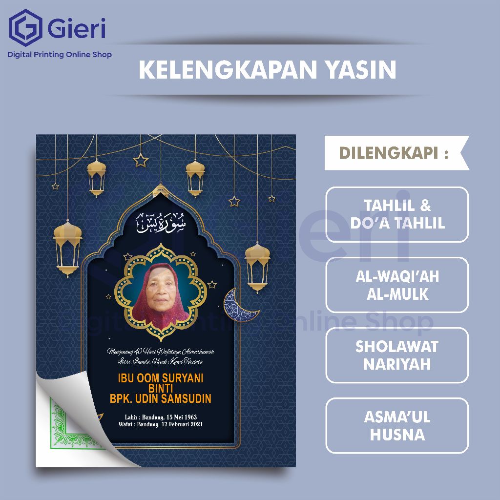 YASIN ARAB / YASIN SOFT COVER / YASIN 64 HALAMAN