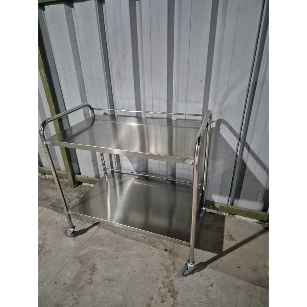 Troli MBG 2 Susun & 3 Susun | Troli Service 2 Susun & 3 Susun Stainless | Troli Instrumen 2 Rak & 3 