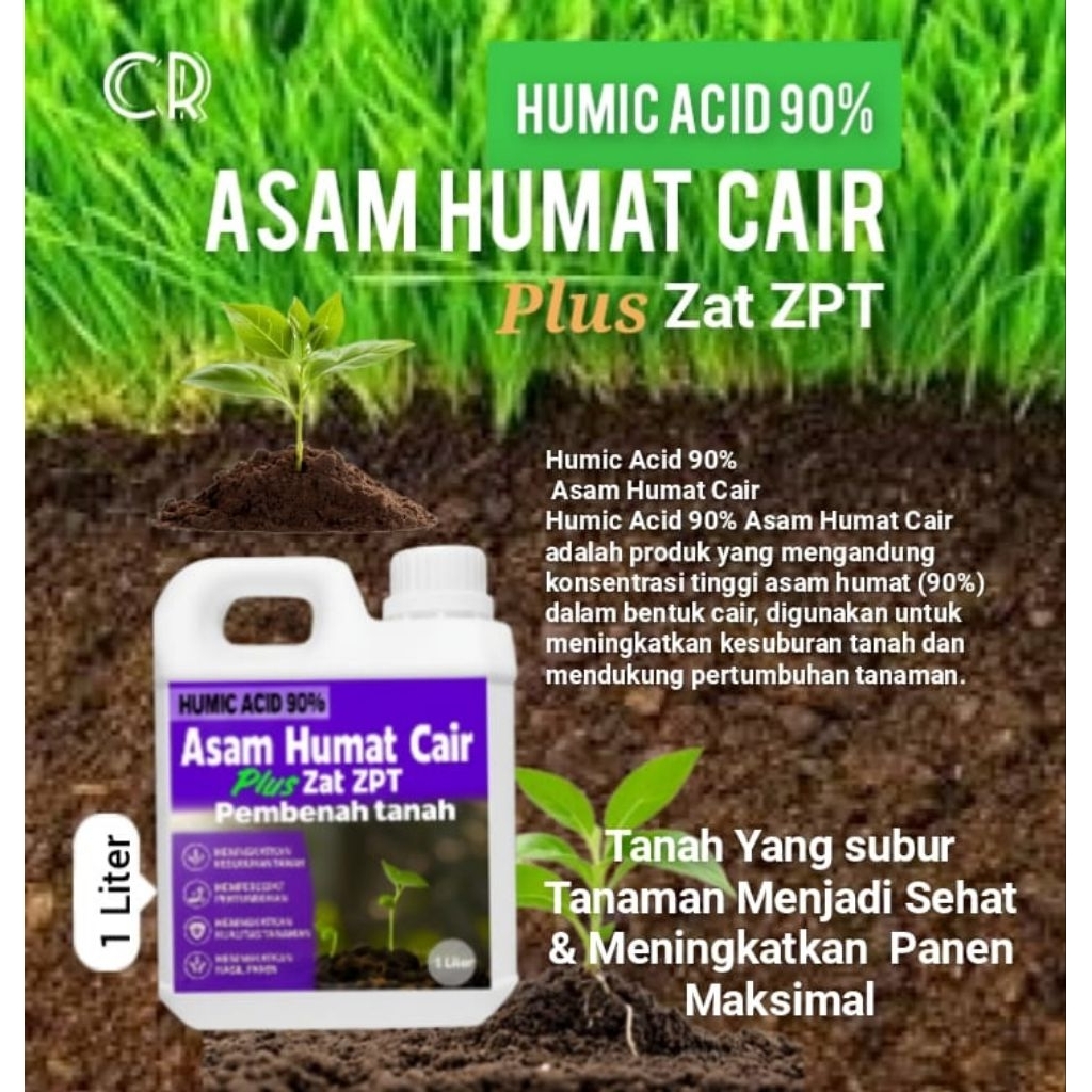 ASAM HUMAT CAIR ASAM HUMIC ACID +ZAT ZPT ISI 1 liter