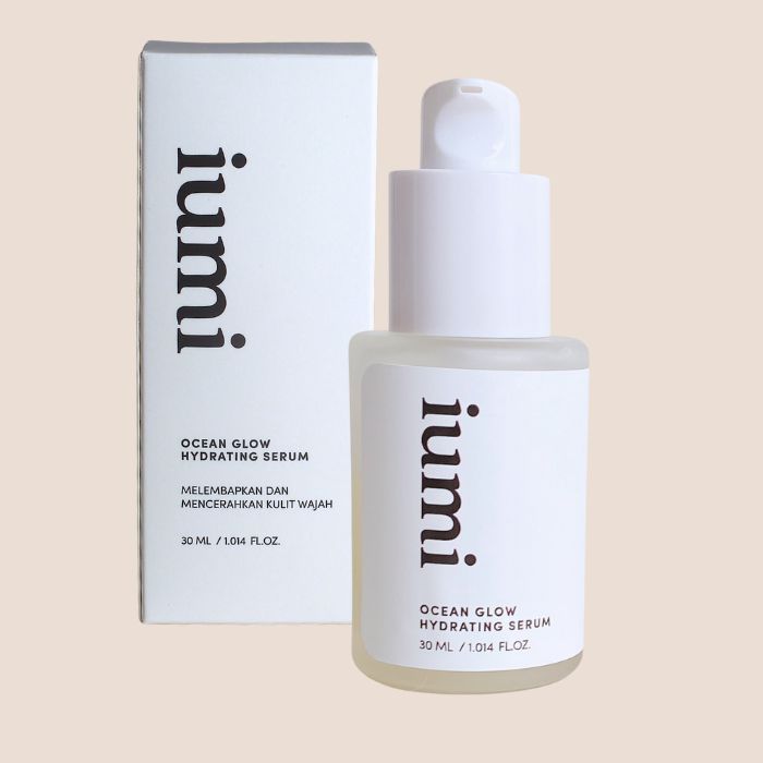 Ocean Glow Hydrating Serum Mencerahkan, Melembapkan Kulit Dengan Niacinamide 5% dan Collagen Peptide