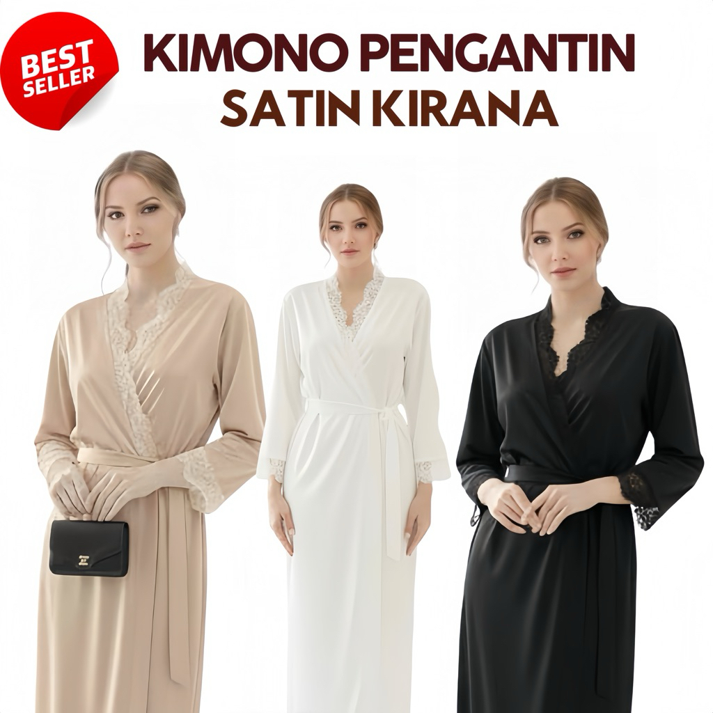 OUTER KIMONO KONDANGAN OUTER KIMONO KIRANA SATIN PREMIUM