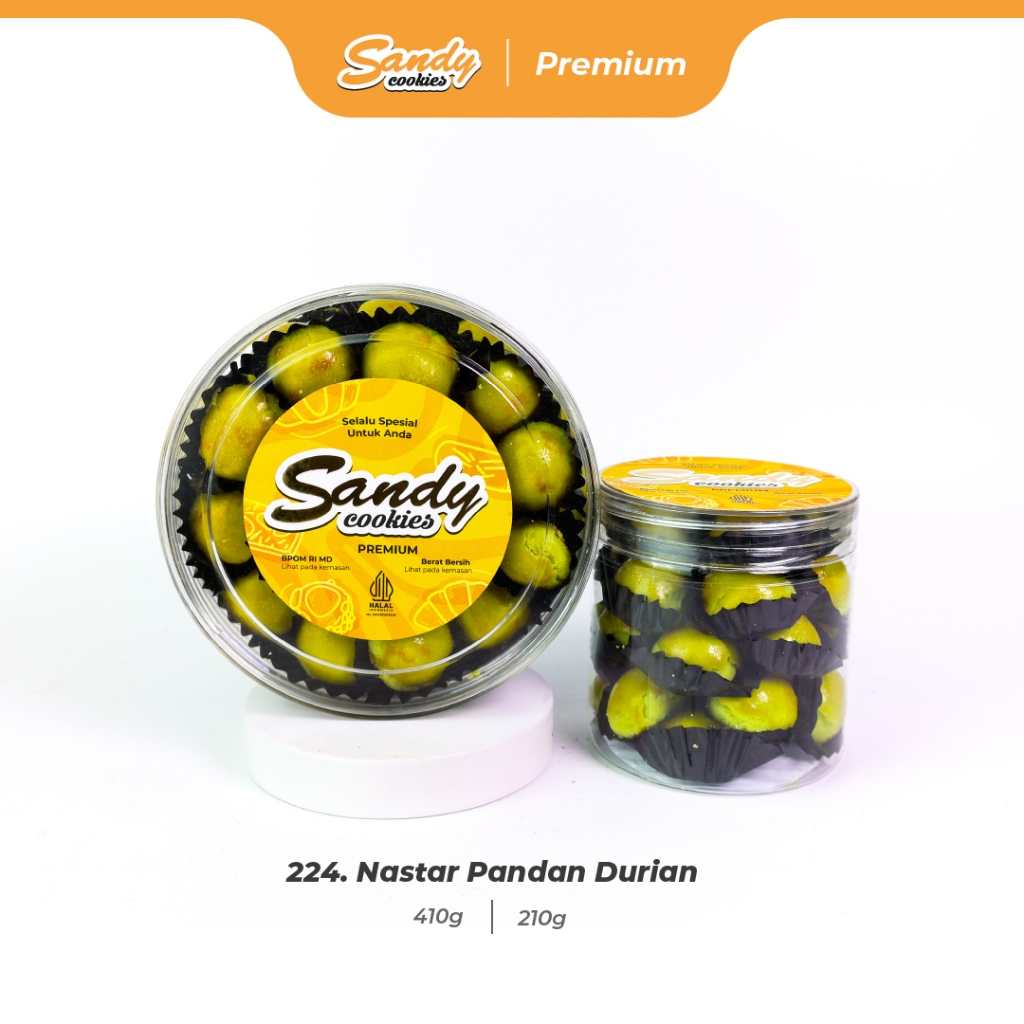 224. Nastar Pandan Durian - Kue Kering Sandy Cookies Premium