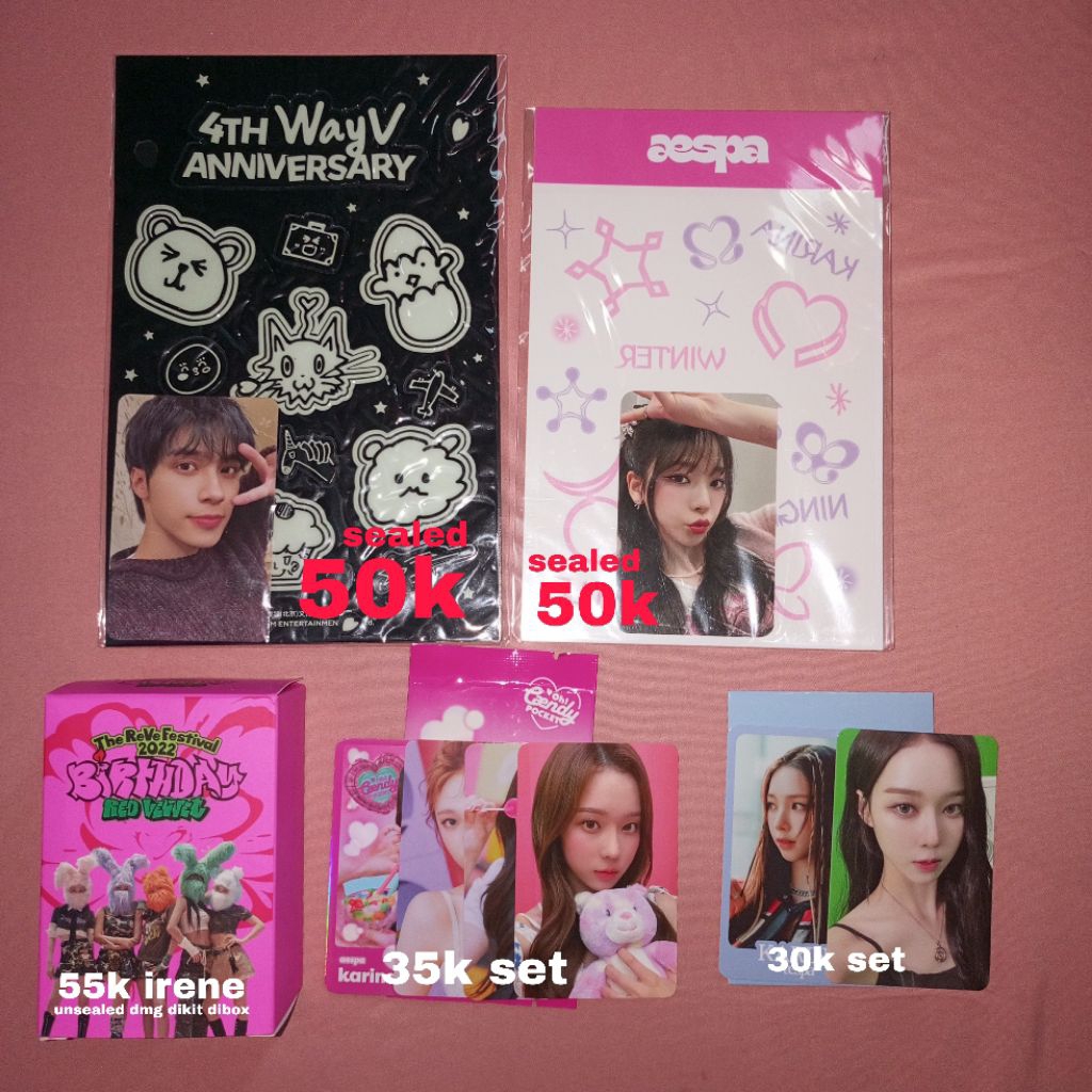 DOLL KEYRING IRENE GITD HENDERY TATTO STICKER KARINA TC AESPA CAENDY BIRU