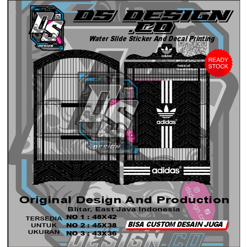 water slide decal sangkar kohsan ceper motif