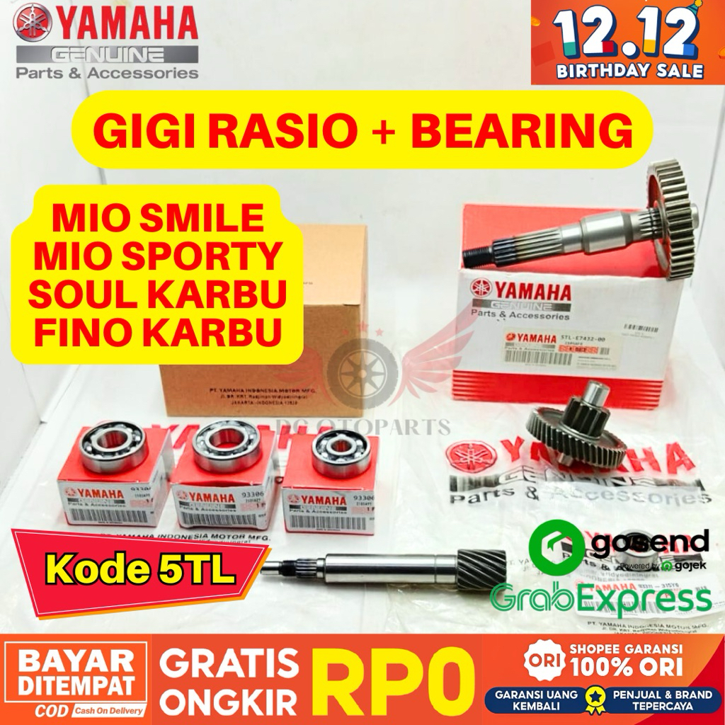 5TL GIGI RASIO MIO SPORTY ORIGINAL YAMAHA GENUINE PARTS, GIGI RASIO ORIGINAL MIO, RASIO MIO SOUL, GI