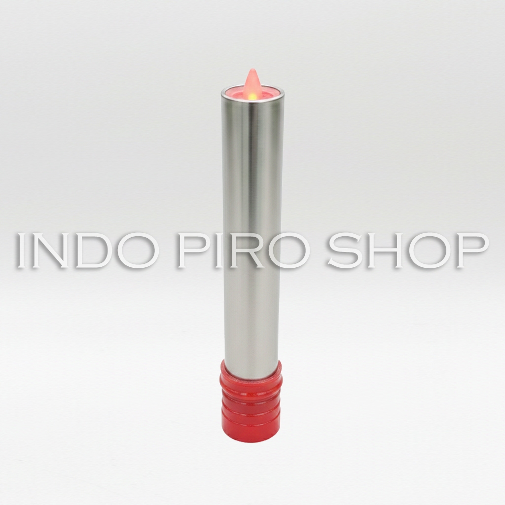 Lampu Lilin Jumbo LED Manual Pesta Warna MERAH