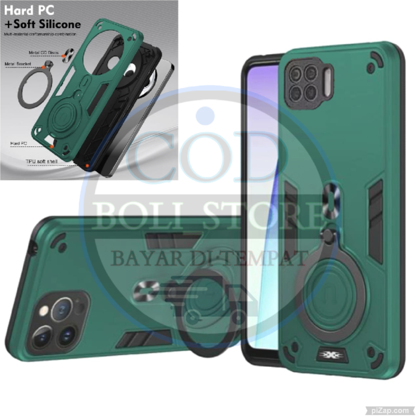 CASING HP UNTUK OPPO RENO 4F SOFTCASE ROBOT STANDING HIT RING DENGAN PELINDUNG CAMERA TERBARU
