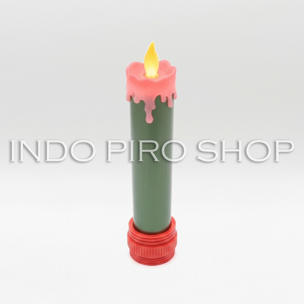 Lampu Lilin Jumbo LED Electrik Pesta Warna MERAH