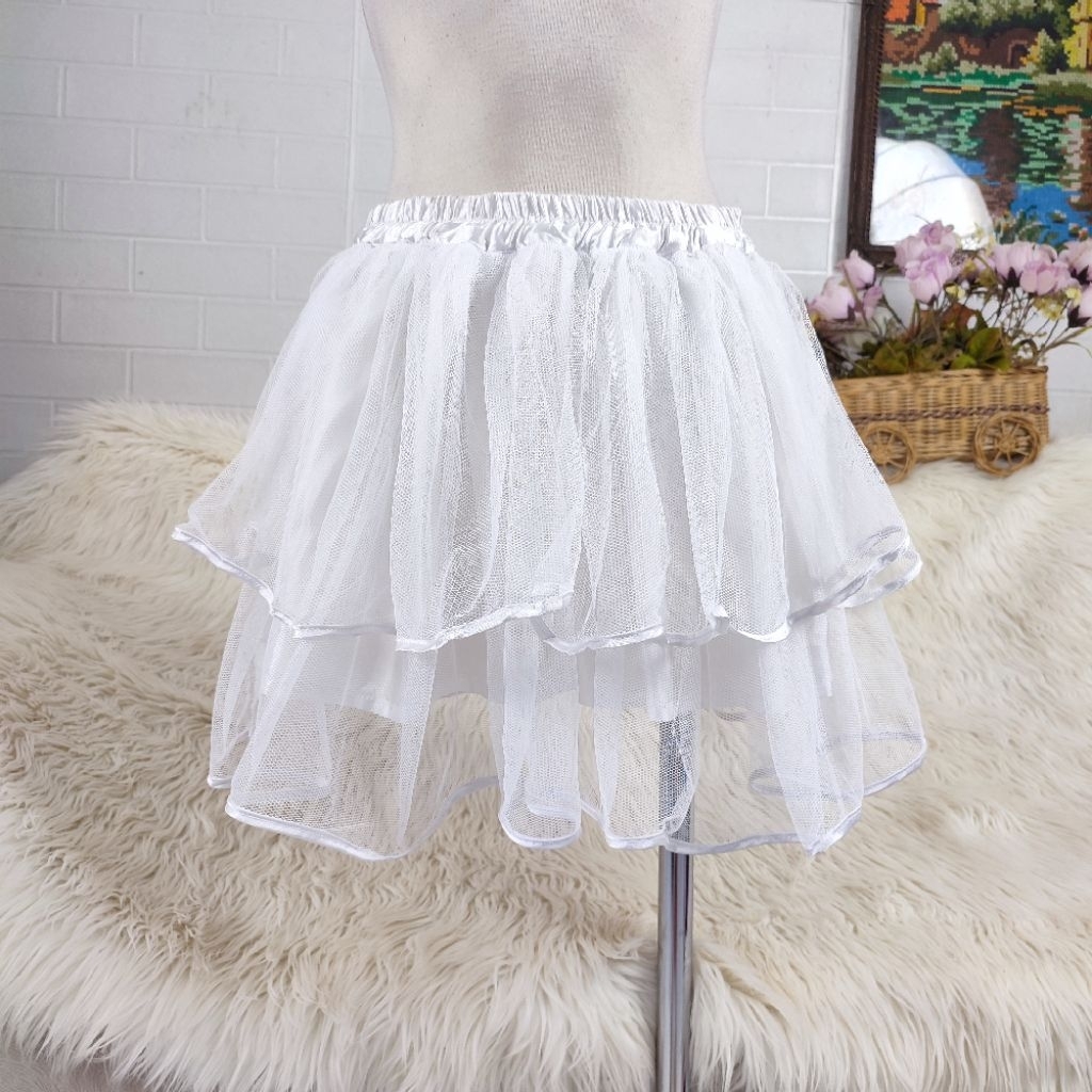 rok tutu putih rok petticoat putih rok pengembang putih