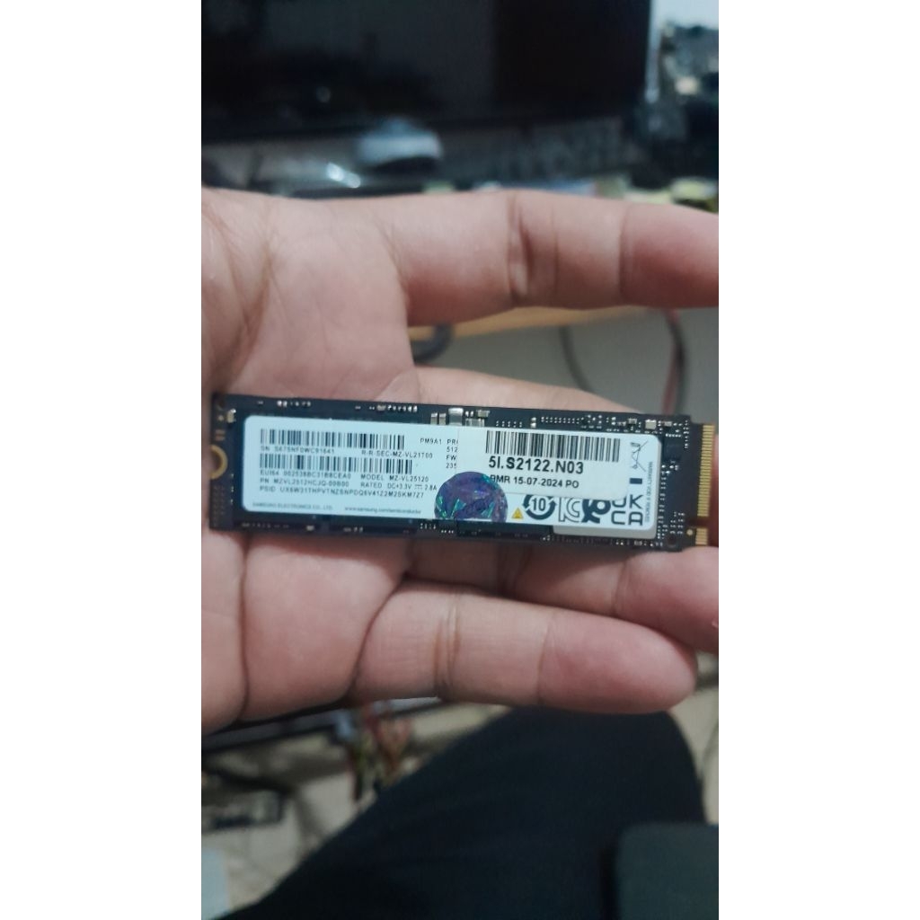 Ssd Nvme 512gb Samsung sentinel 100%