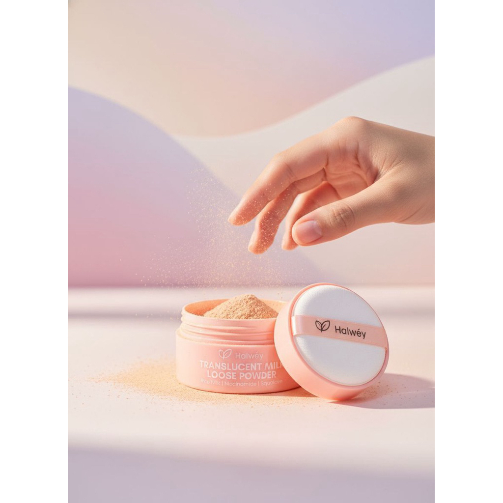 Halwey Translucent Milk Loose Powder (Bedak Tabur)