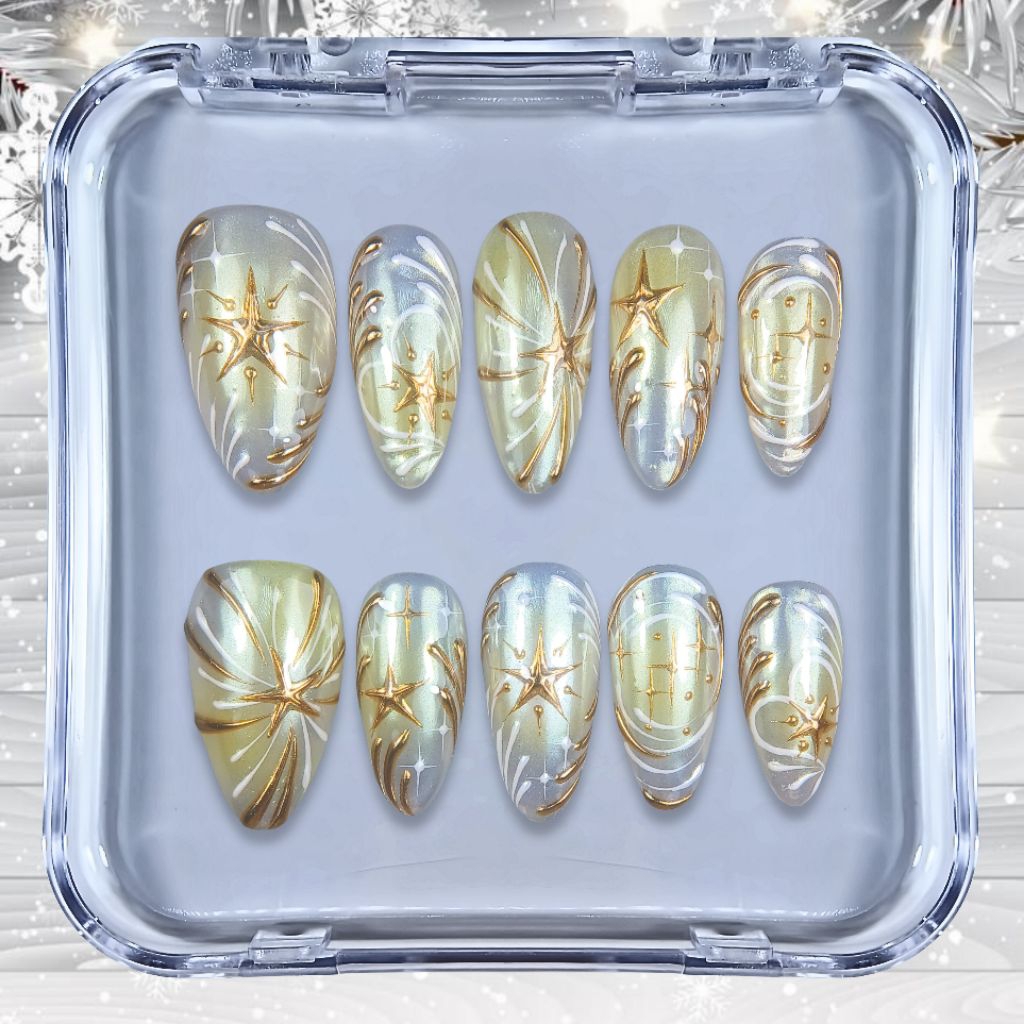 NAILNODE | BINTANG TIMUR | PRESS ON NAILS | KUKU PALSU | FAKE NAILS | NAIL ART | CHRISTMAS NAILS | K