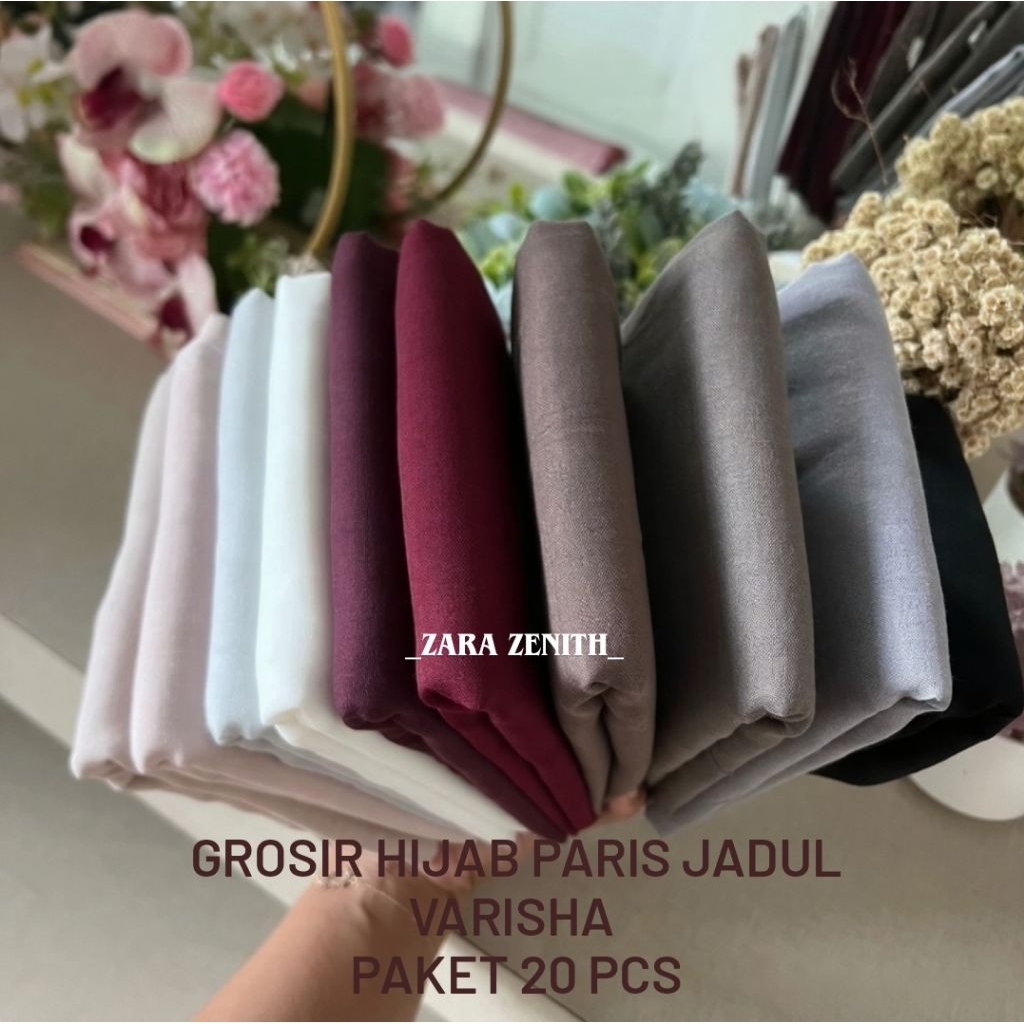 GROSIR Hijab Paris Jadul Varisha ISI 5 PCS | Grosir Kerudung Paris Jadul Varisha ISI 20 Pcs