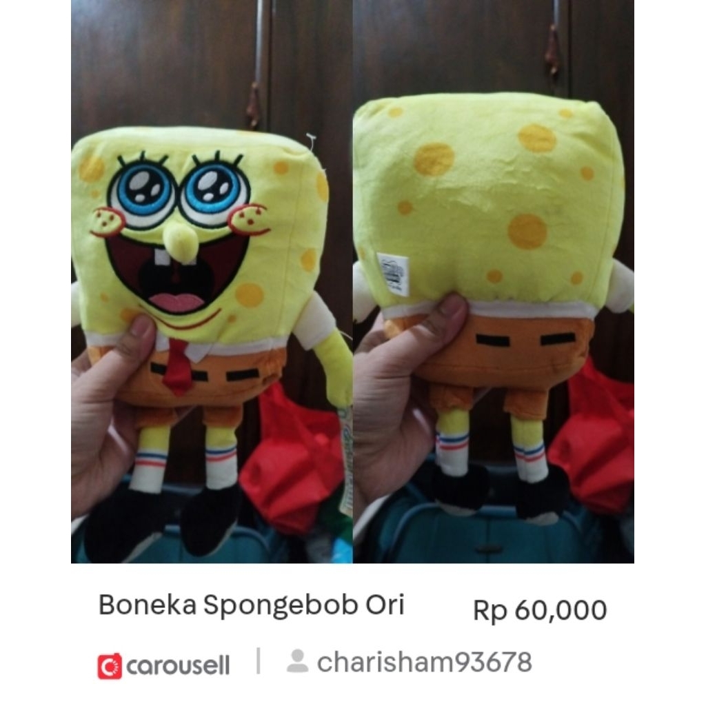 Boneka Spongebob ori new tag