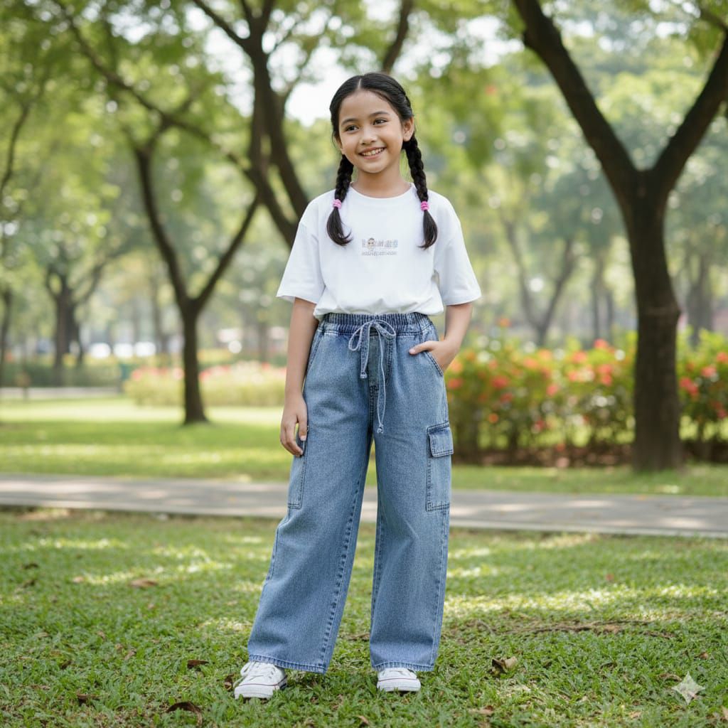 celana kulot jeans anak perempuan-kulot skena anak perempuan