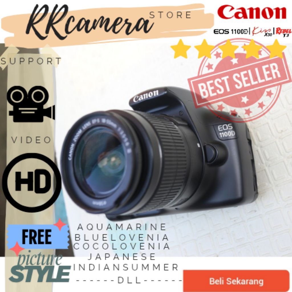 Canon 1100D Mulus No Vignet +  Garansi Toko