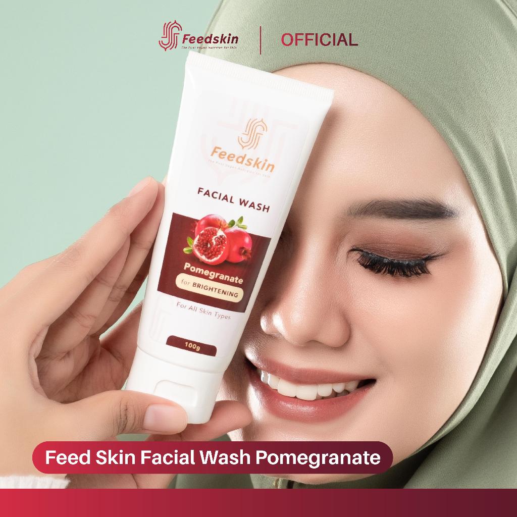 FEED SKIN Facial Wash Pomegranate [For Brightening] | Sabun Pencerah Wajah