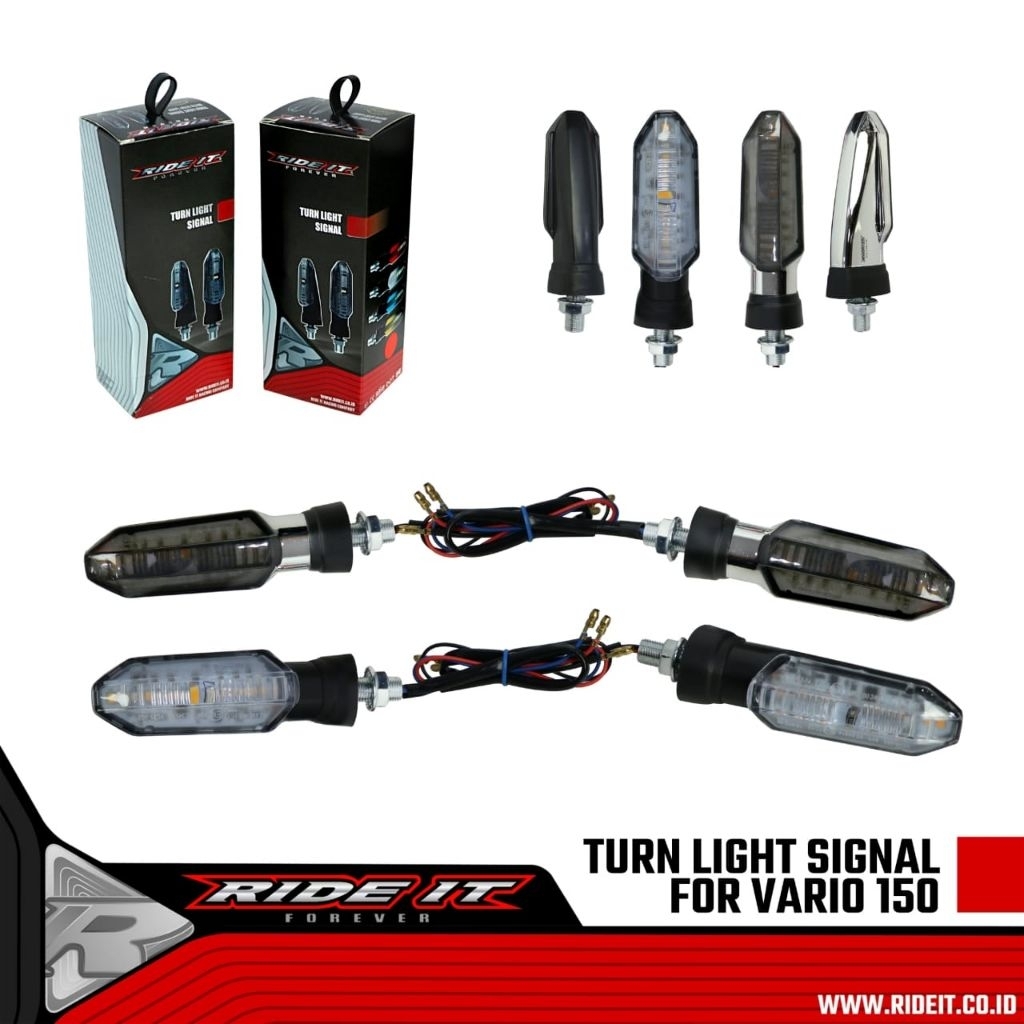 Lampu Sen Sein Vario 150 Led Smoke Blue Kaca Riben