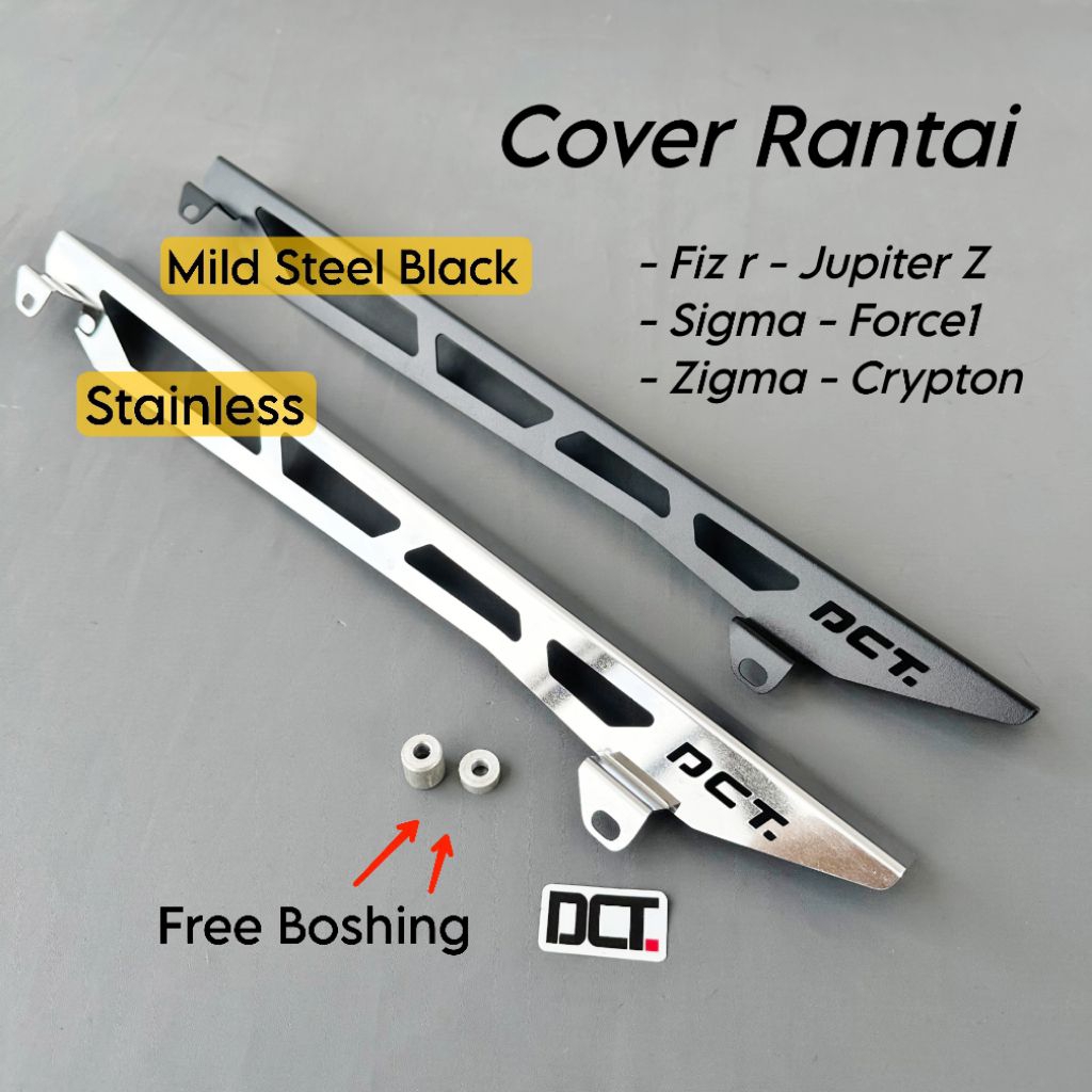 Cover Tutup Rantai Fizr Jupiter Z Vega Force1 Crypton Stainless Steel Anti Karat Laser Cutting